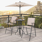 Giantex 4-Piece Outdoor Bar Set, Round High Top Bar Table - Image 2