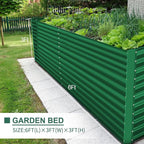 Land Guard 6x3x3ft Rectangular Galvanized Raised Garden Beds, Large-Capacity - Image 3