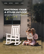 KINGYES Oversized Outdoor Rocking Chair, All-Weather Patio Rocking Chairs - Image 8