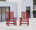 KINGYES Oversized Outdoor Rocking Chair Set of 2, All-Weather Patio Rocking - Image 2