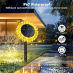 Outdoor Solar Lights, 6 Pack Led Solar Sunflower Lights, Stake/Wall 2-in-1 - Image 6
