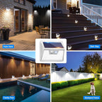 Peasur White Solar Lights Outdoor Waterproof, 3 Modes Security Wall Lights - Image 2