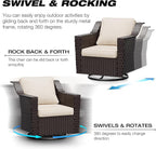 Joyside Wicker Patio Furniture Sets, 4 Pieces Upgraded Large Size Outdoor - Image 3