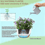 Set of 4-8 Inch Self Watering Hanging Planters - Image 9