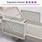 PURPLE LEAF 2 Pieces Outdoor Chaise Lounge Set Rattan Wicker Lounger - Image 3