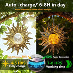 Solar Lights Outdoor Garden Decor Hanging Lanterns Decoration Metal Sunflower - Image 4