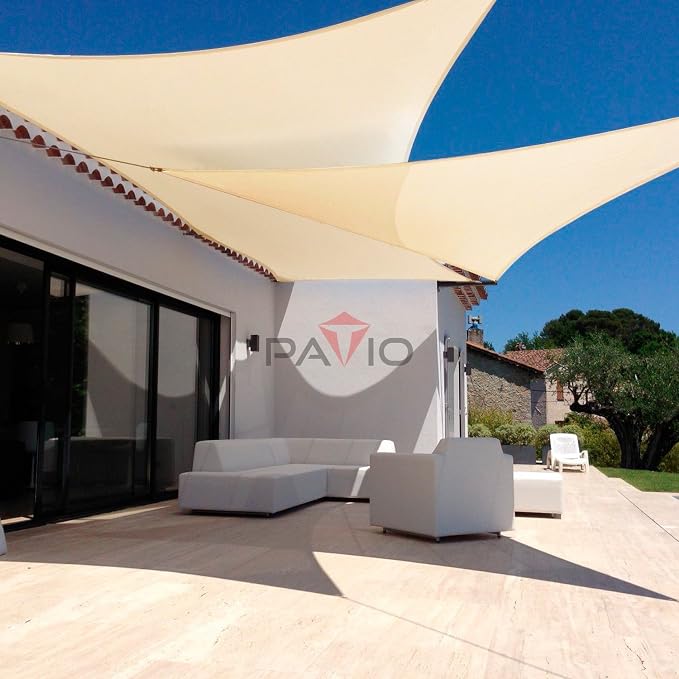 Patio Paradise 7' x 7' x 6'10" Sun Shade Sail Triangle Canopy, Permeable Shade - Image 5