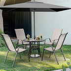 VINGLI Patio Chairs Set of 6 – Stackable Outdoor Dining Chairs - Image 2