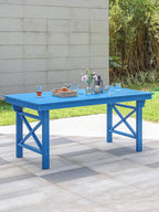 HDPE Outdoor Dining Table, 66.9” Rectangle Patio Dining Table - Image 2