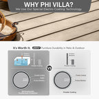 PHI VILLA 9 Pieces Outdoor Dining Set - Image 7
