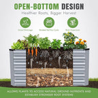 INNO STAGE 4x2x2ft Galvanized Raised Garden Bed, Raised Garden Bed Kit-Metal - Image 7