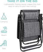 Best Choice Products Folding Zero Gravity Outdoor Recliner Patio Lounge Chair - Image 8