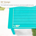 LUE BONA Outdoor Coffee Table, HDPS Patio Coffee Tables - Image 6