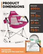 KingCamp Hammock Camping Chair, Swinging Portable Folding Camp Chairs - Image 3