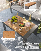 Aoxun Aluminum Outdoor Patio Furniture Set, 5 Seats Outdoor Sectional - Image 4