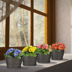 Quarut 4 Pack 6 Inch Flower Pots - Image 2