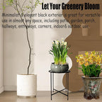 Plant Stand, Retro Design Round, Rust-Proof Coated Metal Pot Stand - Image 2