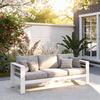 Kiss the Water Outdoor Couch Aluminum Patio Furniture Sofa, 3 Seat All-Weather by KisstheWaterPatioTool