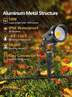ZUCKEO LED Landscape Lighting Low Voltage Pathway Lights 12V 24V Landscape - Image 3