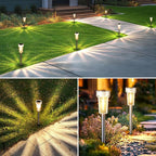 Mancra Solar Lights Outdoor Waterproof, 8 Pack Stainless Steel Tungsten Bulb - Image 7