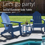 LUE BONA Adirondack Outdoor Side Table, 2-Tier Navy Blue HDPS Patio End Table - Image 5
