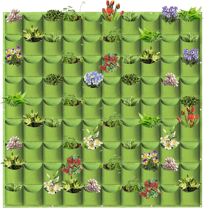 Hanging Planting Grow Bags, 90 Pockets Hanging Vertical Wall Planter Wall by LITLANDSTAR
