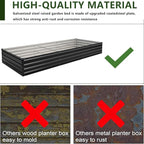 10×3×1FT Galvanized Raised Garden Bed Kit, Metal Planter Boxes, Large Outdoor - Image 6