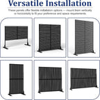 Metal Privacy Screen with Stand 72" H×47" W Outdoor Freestanding Privacy Screen - Image 4