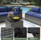 Aoxun 15 Piece Patio Furniture Set - Image 8