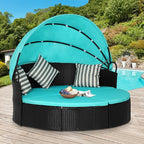 Outdoor Round Daybed Wicker Outdoor Furniture Patio Furniture - Image 6