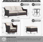 Joyside Wicker Patio Furniture Sets, 7 Pieces Upgraded Large Size Outdoor - Image 2