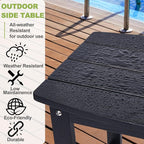 Y&M Outdoor Side Table, HIPS Adirondack Small Single Table, Waterproof Square - Image 6