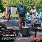 Keter Modern Cool Bar Outdoor Patio Furniture and Hot Tub Side Table - Image 8