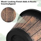 Quarut Plant Pots Set of 3 Pack 9 inch, Whiskey Barrel Planters - Image 4