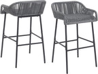Christopher Knight Home Sivir Outdoor Barstool Set of 2, Patio Woven Rope Bar - Image 7