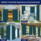 PureFit Outdoor Curtains for Patio Waterproof Weatherproof, UV and Fade - Image 5