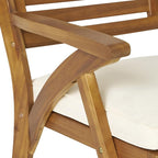 Christopher Knight Home Hermosa Acacia Wood Dining Set, 5-Pcs Set, Teak Finish - Image 18