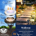 SOLPEX Solar Ground Lights, 12 Pack Solar Lights Outdoor Waterproof, 8 LED - Image 3