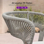 PURPLE LEAF 9 Pieces Outdoor Dining Set Patio Furniture Set Aluminum Rattan - Image 3