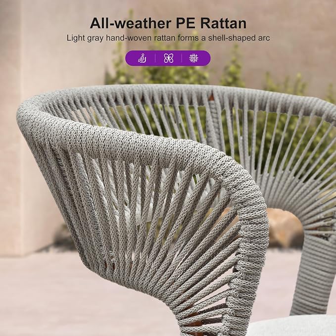 PURPLE LEAF 13 Pieces Large Outdoor Dining Set Patio Table and Chairs Set - Image 7