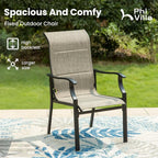 PHI VILLA 9 PCS Patio Dining Set, Outdoor Table and Chair Set - Image 9