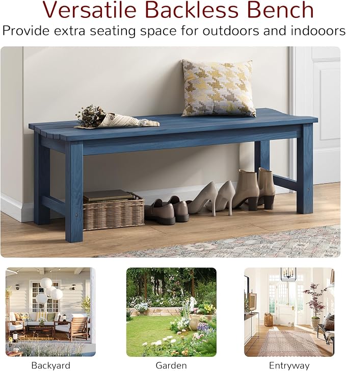 Stoog Outdoor Bench, 2-Person Patio Dining Bench, Waterproof Garden Bench - Image 10