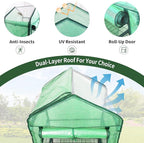 4 Tier Mini Greenhouse for Outdoor Indoor, Double-Layer Roof, Heavy Duty Small - Image 3