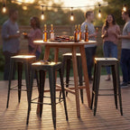Shahoo 30 Inches Metal Bar Stools Counter Height Stackable Backless Stools - Image 9