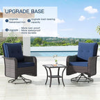 Kullavik 11 Pieces Outdoor Patio Furniture Set, PE Wicker Rattan Sectional Sofa - Image 7