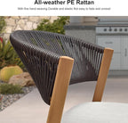 PURPLE LEAF 7-Piece Patio Dining Set Outdoor Furniture Rectangular Table and - Image 2