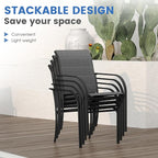 VICLLAX Patio Dining Set for 6, 7 Pieces Outdoor Furniture Set- 47" Round Patio - Image 5