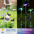 SOLPEX Solar Garden Lights, 6 Pack Solar Butterfly Lights Outdoor Decorations - Image 3