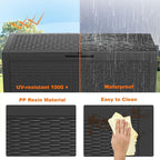 100 Gallon Outdoor Deck Box, Lockable Waterproof Outdoor Storage Boxes - Image 2