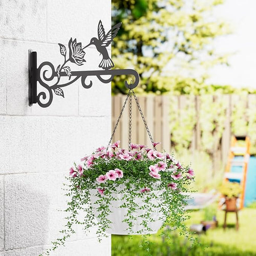 4-Pack Aesthetic Plant Hangers Outdoor – 10 Inch Metal Hanging Plant Bracket - Image 2